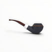 Chacom Faubourg 280 Bent Bulldog pipa in radica sabbiata scura con ghiera in nickel e bocchino in metacrilato cumberland.
