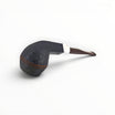 Chacom Faubourg 389 dark sandblasted bulldog pipe with diamond shank and metal ferrule, brown acrylic mouthpiece