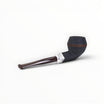 Floppypipe Pipa Chacom Faubourg 389 Bulldog Sabbiata con Ghiera, radica sabbiata scura, bocchino in metacrilato marrone, ghiera metallo lucido.