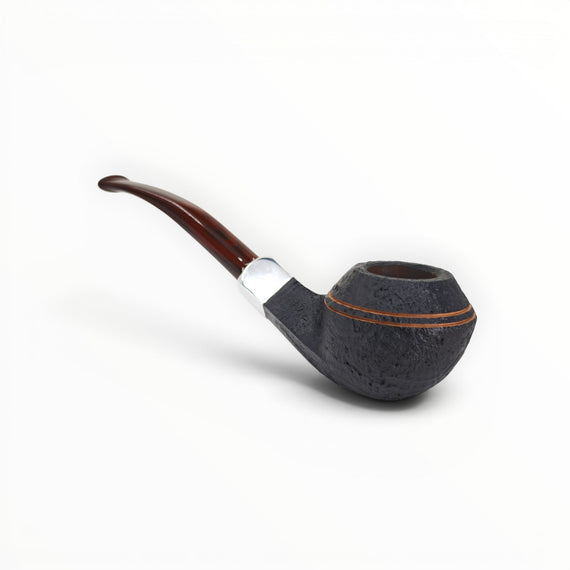 Floppypipe Pipa Chacom Faubourg 280 Bent Bulldog sabbiata con ghiera in nickel, bocchino in metacrilato cumberland.