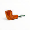 Floppypipe Pipa Chacom Reverse Calabash Chubby Dublin, smooth orange briar with green acrylic stem.