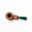 Floppypipe Pipa Chacom Reverse Calabash Liscia Mat Marrone - Bocchino Verde, pipa in radica marrone opaca con bocchino in acrilico verde screziato.