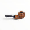Floppypipe Chacom Reverse Calabash brown matte briar pipe with black acrylic stem
