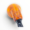 Floppypipe Chacom Reverse Calabash pipe, smooth matte orange briar wood with black acrylic stem.
