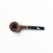 Pipa Charatan's Make Perfection 373 in radica liscia con ghiera in argento e bocchino a sella Double Comfort nero