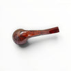Floppypipe Alfred Dunhill Cumberland 2108 Bent Rhodesian pipe, sandblasted dark brown briar with red ebonite stem.