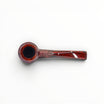 Floppypipe Alfred Dunhill "The White Spot" Cumberland 2108 Bent Rhodesian pipe, sandblasted dark brown briar with red ebonite stem.