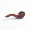 Floppypipe Alfred Dunhill Cumberland 2108 Bent Rhodesian pipe, sandblasted dark brown briar with red & black swirled ebonite stem.