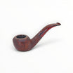 Floppypipe Alfred Dunhill "The White Spot" Cumberland 2108 Bent Rhodesian pipe, sandblasted brown briar with red-streaked ebonite stem.