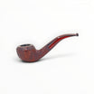 Alfred Dunhill "The White Spot" Cumberland 2108 Bent Rhodesian pipe, sandblasted brown briar with red ebonite stem.