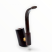Pipetta Floppypipe Gonella per sigari Toscani in radica liscia nera con bocchino in metacrilato e finitura elegante
