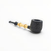 Pipa artigianale Floppypipe Iafisco 2025, forma Pot dritta, fornello sabbiato nero e cannello in bamboo naturale.