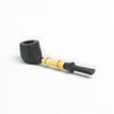 Pipa Floppypipe Iafisco 2025, forma Pot dritta con fornello sabbiato nero, cannello in bamboo naturale e bocchino ebanite