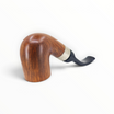 Pipa Floppypipe Mastro de Paja 1978 Bent Billiard in radica liscia con ghiera in argento e bocchino nero curvo