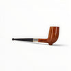 Floppypipe Pipa Paronelli 80th Anniversary, limited edition 55/80, natural smooth briar wood, stand-up design, silver band, horn mouthpiece.
