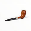 Floppypipe Pipa Paronelli 80th Anniversary, limited edition 55/80, natural smooth briar wood, stand-up shape, silver band, black horn mouthpiece.
