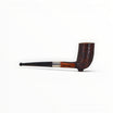 Floppypipe Pipa Paronelli 80th Anniversary limited edition pipe, dark sandblasted bowl, smooth natural briar shank, silver band, and black horn mouthpiece.