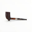 Floppypipe Pipa Paronelli 80th Anniversary limited edition pipe, dark sandblasted bowl, smooth natural briar shank, silver band, and horn stem.