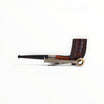 Floppypipe Pipa Paronelli 80th Anniversary limited edition pipe, dark sandblasted bowl, smooth natural briar shank, silver band, and horn stem.