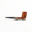 Floppypipe Pipa Paronelli 80th Anniversary, limited edition 55/80, stand up pipe with natural briar wood, silver band and horn mouthpiece.