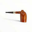Floppypipe Pipa Paronelli 80th Anniversary Liscia Naturale Stand Up pipe, limited edition 55/80, with a natural briar wood bowl and a horn stem.