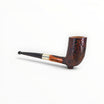 Floppypipe Pipa Paronelli 80th Anniversary limited edition pipe, dark sandblasted briar with smooth natural briar insert and silver band, black horn stem.