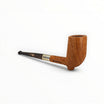 Floppypipe Pipa Paronelli 80th Anniversary limited edition pipe, natural light briar, stand up shape, silver band, horn stem.