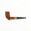 Floppypipe Pipa Paronelli 80th Anniversary limited edition 62/80, stand up shape, clear sandblasted briar with smooth briar shank, silver band, and horn stem.