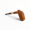 Floppypipe Pipa Paronelli 80th Anniversary limited edition pipe, stand up shape, clear sandblasted briar with smooth briar shank and horn stem.