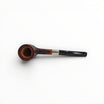 Floppypipe Pipa Paronelli 80th Anniversary Sabbiata, limited edition 49/80, stand-up pipe with dark sandblasted bowl and smooth natural briar shank, silver band, and horn stem.