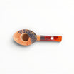 Floppypipe Pipa Paronelli Dublin Semi Curva, half rusticated dark briar, smooth light top, black metacrilato mouthpiece. Handmade Italy.