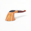Floppypipe Pipa Paronelli Dublin Semi Curva handmade in Italy, half rusticated dark briar, smooth light top, black metacrilato mouthpiece.