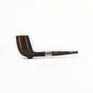 Floppypipe Pipa Paronelli 80th Anniversary Morta (Bog Oak) Stand Up, limited edition 20/80. Black fossilized oak with silver band and horn mouthpiece.