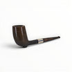 Floppypipe Paronelli 80th Anniversary Morta (Bog Oak) Stand Up pipe. Limited edition 20/80, smooth black finish, silver band, horn stem.