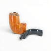 Floppypipe Pipa Paronelli pocket pipe in briar with smooth finish and black methacrylate mouthpiece, foldable design.