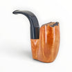 Floppypipe Pipa Paronelli Pocket Liscia Tascabile Richiudibile Stand Up, smooth natural briar wood, black methacrylate mouthpiece, foldable design.