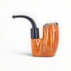 Floppypipe Pipa Paronelli Pocket Liscia Tascabile Richiudibile Stand Up, a smooth briar pipe with a black methacrylate rotating mouthpiece and a flat base.