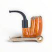 Floppypipe Pipa Paronelli Pocket Liscia Tascabile Richiudibile Stand Up, in radica con finitura liscia e bocchino girevole in metacrilato nero.