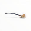 Floppypipe Pipa Paronelli Half Rusticated Stand Up Churchwarden pipe with a light briar bowl and black rusticated base, blue stem.