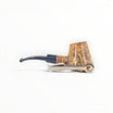 Floppypipe Pipa Paronelli Half Rusticated Stand Up pipe with a natural briar wood bowl and black mouthpiece.
