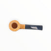 Floppypipe Pipa Paronelli Sandstorm Naturale Semi Bent Billiard pipe, natural briar, deep sandblasted finish, dark marbled methacrylate mouthpiece.