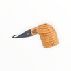 Floppypipe Paronelli Sandstorm Naturale Semi Bent Billiard pipe, natural briar wood with deep sandblasted finish, dark marbled methacrylate mouthpiece.