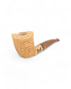 Floppypipe Pipa Paronelli Sandstorm Semi Bent Dublin pipe in natural briar with a Cumberland mouthpiece. Sandblasted finish.