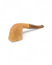 Floppypipe Pipa Paronelli Sandstorm Naturale Semi Bent Dublin pipe with a sandblasted briar bowl and a Cumberland mouthpiece.