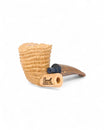 Floppypipe Pipa Paronelli Sandstorm Naturale Semi Bent Dublin, sabbiata chiara, bocchino Cumberland striato marrone/rosso, fatta a mano in Italia.