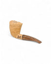 Floppypipe Pipa Paronelli Sandstorm Naturale Semi Bent Dublin, sabbiata chiara, bocchino Cumberland striato rosso/marrone, fatta a mano in Italia.