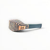 Floppypipe Pipa Paronelli Sandstorm Panel Stand Up, geometric briar pipe with dark marbled mouthpiece, sandblasted finish.