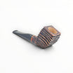 Floppypipe Pipa Paronelli Sandstorm Panel Stand Up, geometric briar wood pipe with dark marbled mouthpiece, 100% Made in Italy