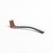 Pipa Paronelli Tulipan Sabbiata Churchwarden con bocchino lungo in metacrilato marmorizzato e anello colorato.