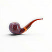 Floppypipe Pipa Pascucci Sabbiata Bent Apple, artisanal Italian briar pipe with red-brown sandblasted finish and polished rim.
